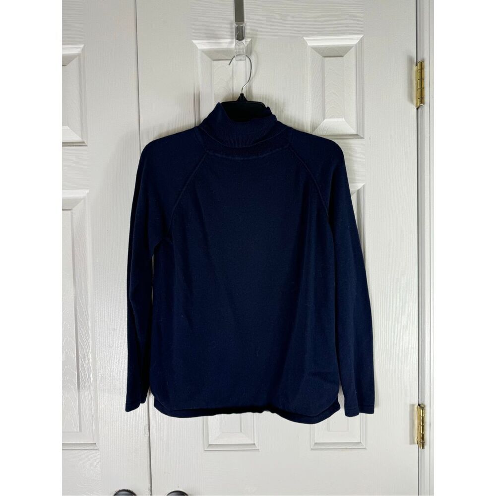 Jeanne Pierre Womens Navy Turtleneck Size M